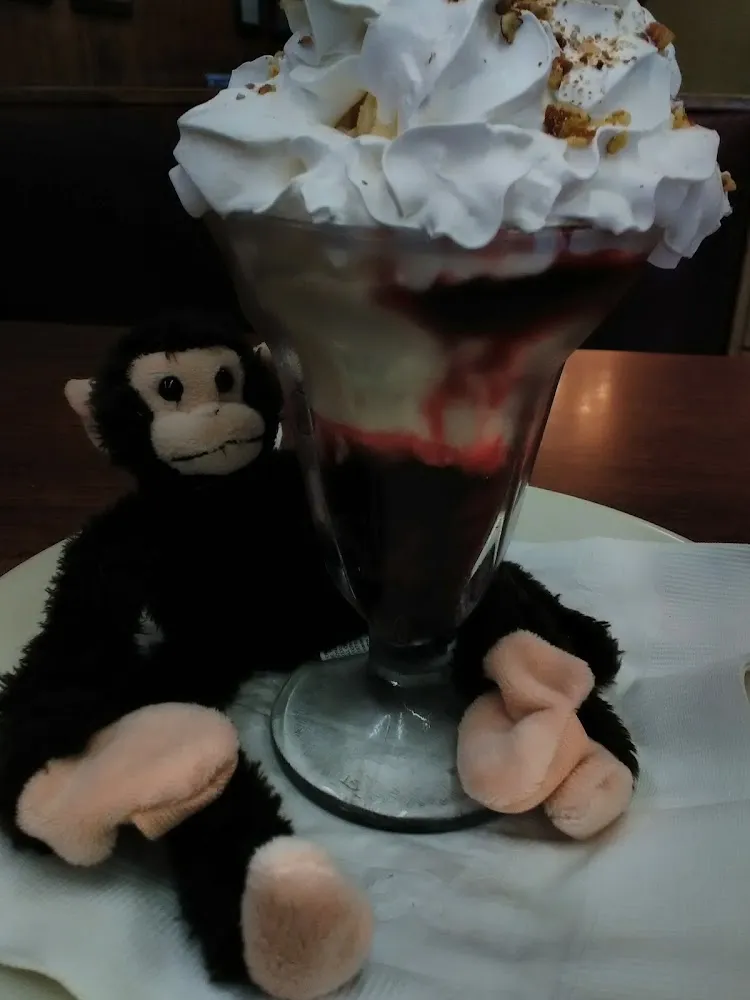 Monkey Loves Strawberry Sundae